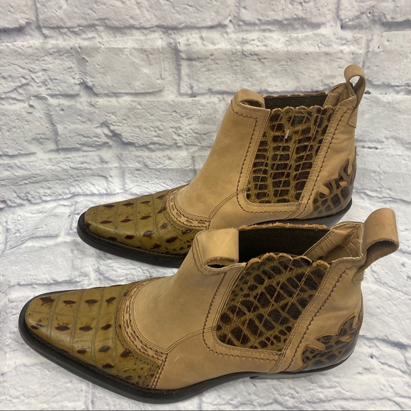 Donato Marrone Cowboy Ankle Boots Men’s Size 8D - Picture 8 of 14